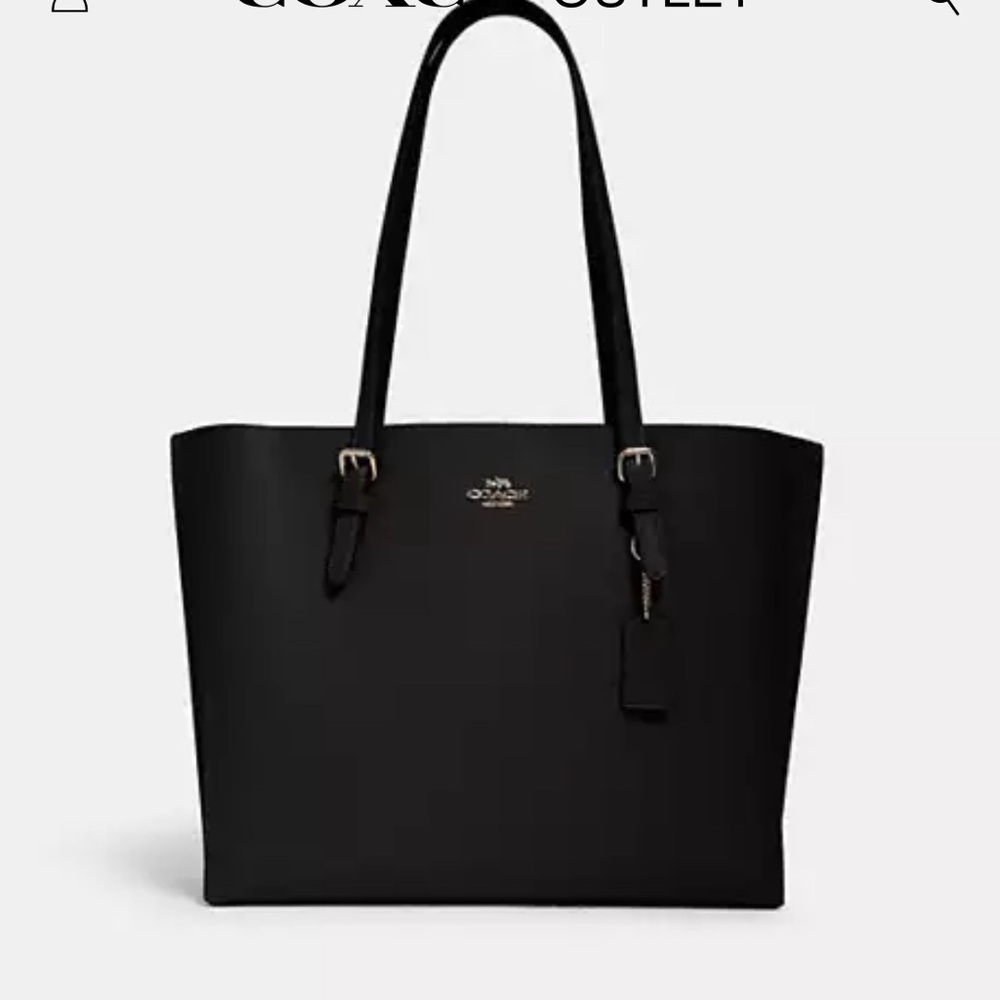 Coach Mollie Tote Bag Black and Red
